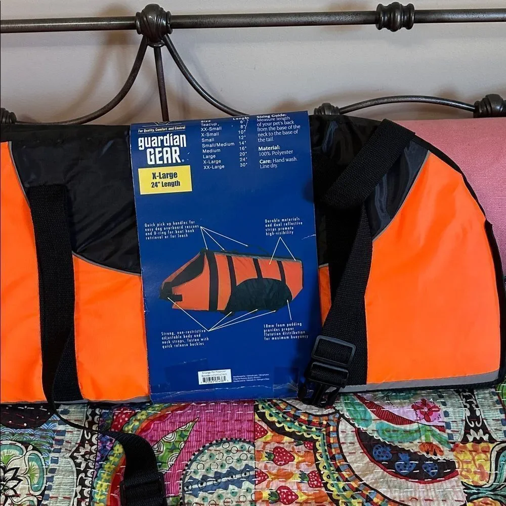 NWT Guardian Gear Aquatic Pet Preserver Lifejacket X-Large